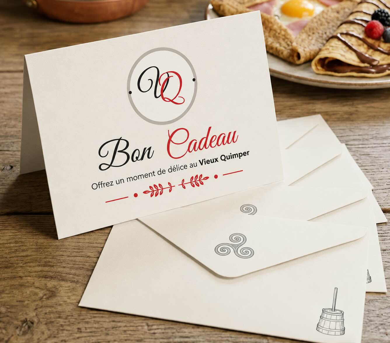 gift voucher for a restaurant/creperie in Vieux Quimper, Nantes